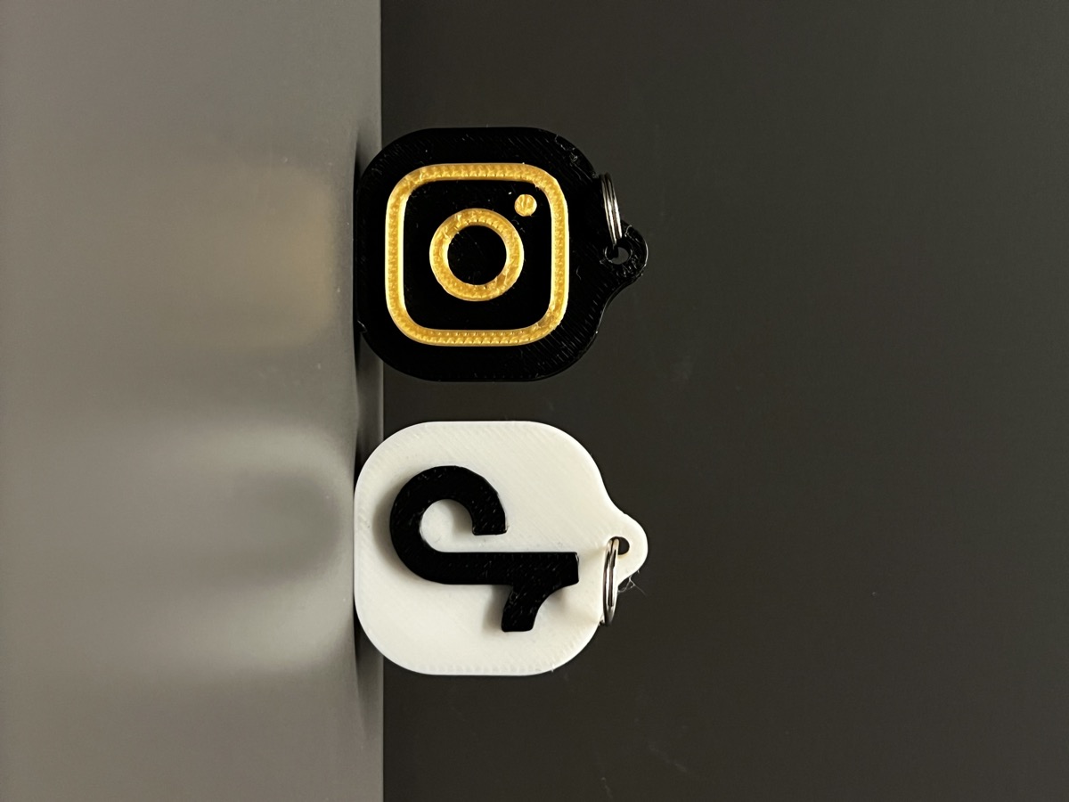 Instagram and TikTok NFC keychains
